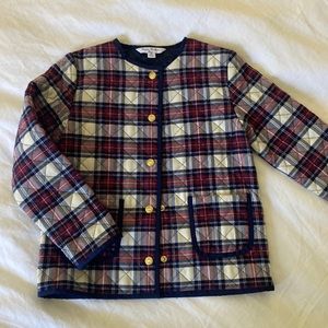 Brook’s Brothers quilted plaid girls jacket size 10